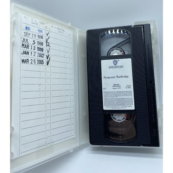 Sergeant Rutledge VHS 1993 Rental Case John Ford Jeffrey Hunter Western Crime - Picture 5 of 10